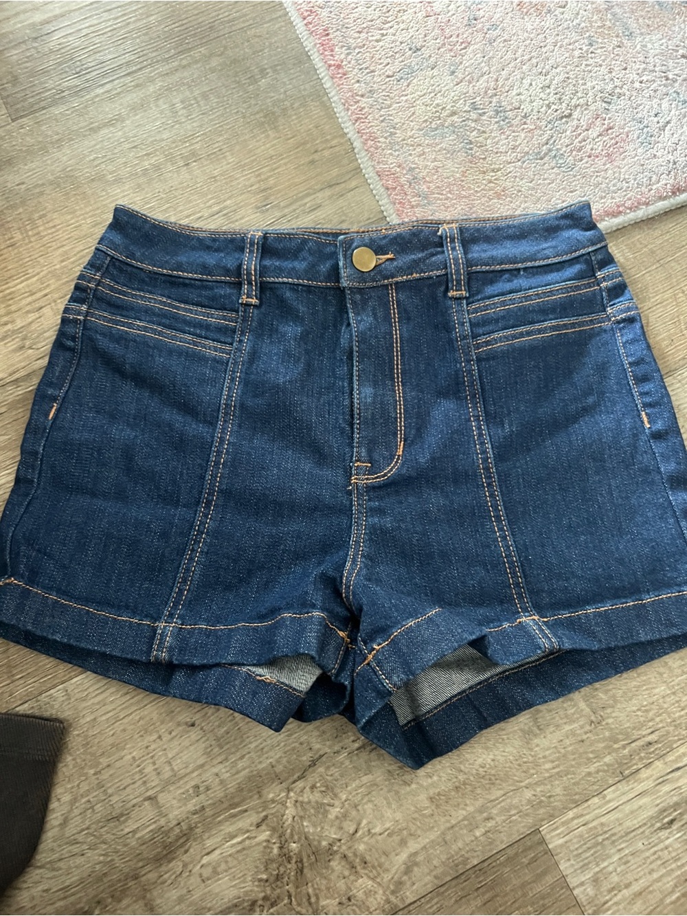 Lottie moss High-Rise Dark Blue Denim Women’s Shorts